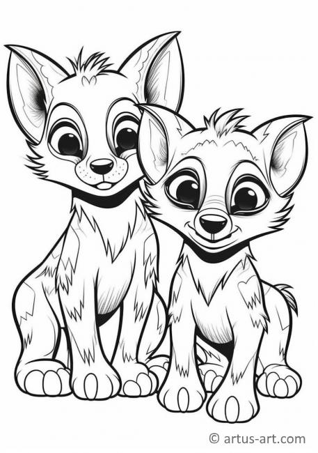 Hyena Kleurplaat Voor Kinderen